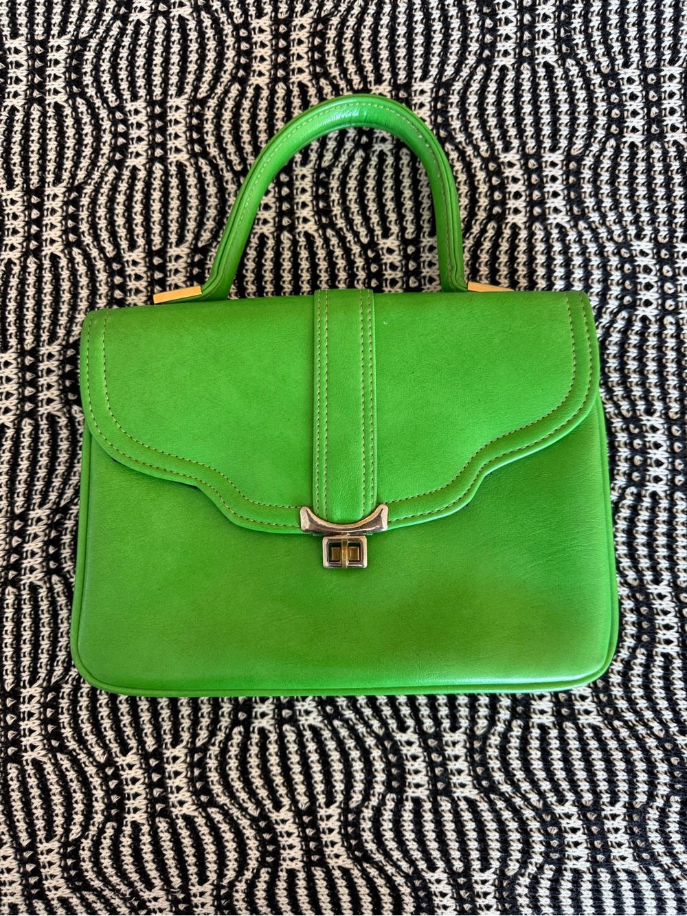 Vintage Green Leather Purse